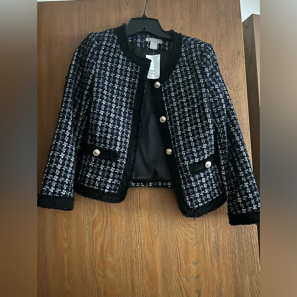 H&M cropped tweed jacket